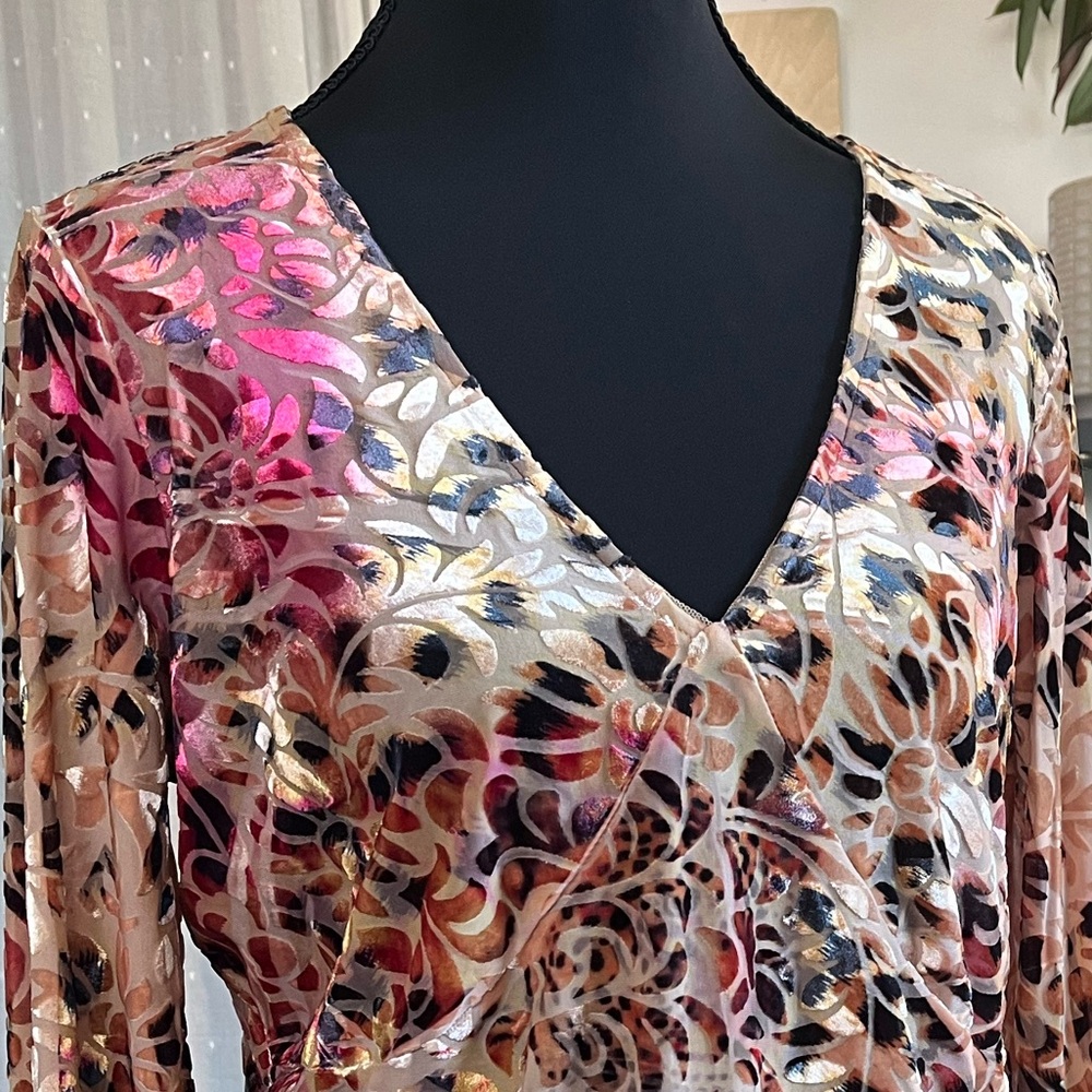 90s velvet burnout long sleeve top